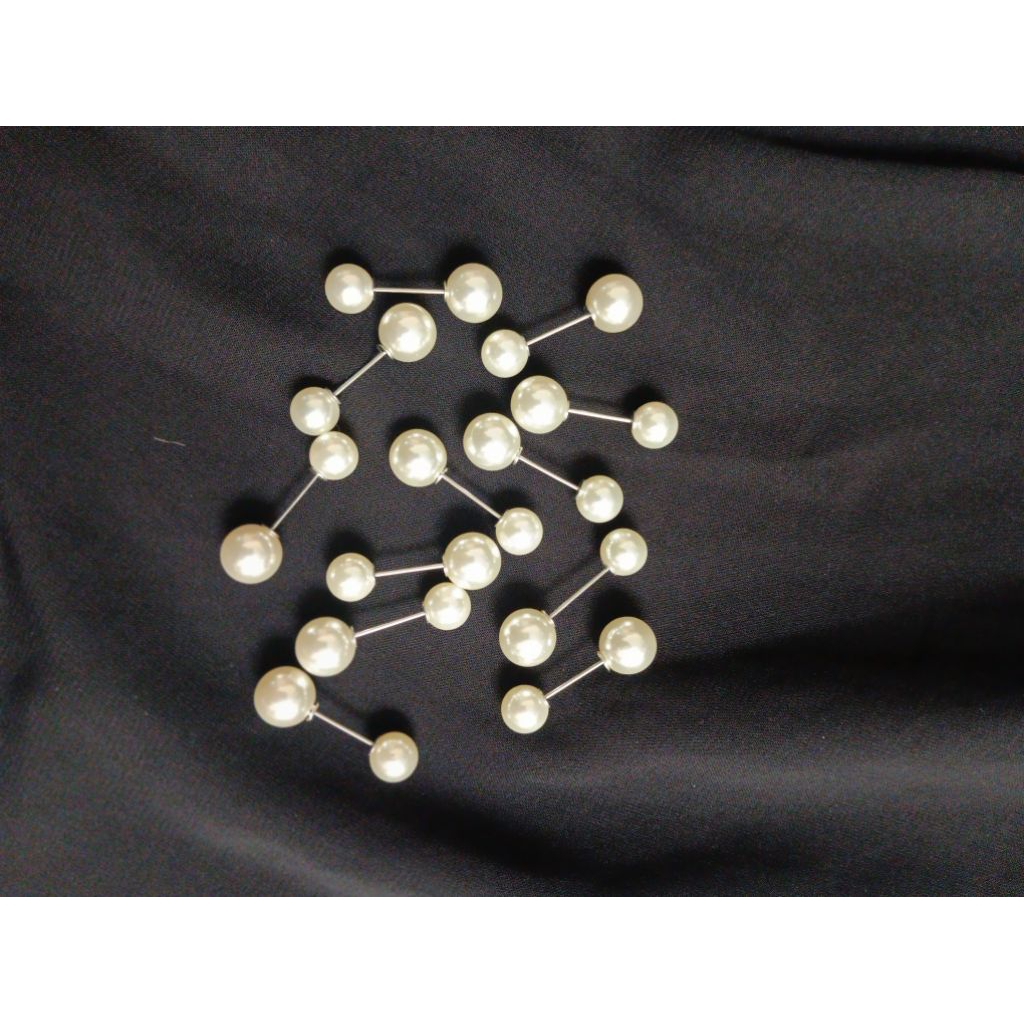 Tuspin Jilbab Putih Besar Bros Untuk Jilbab Segi Empat dan Pasmina