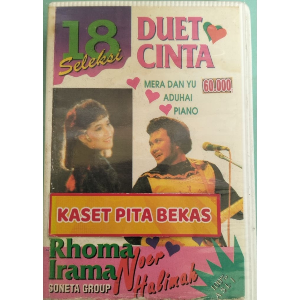 kaset pita bekas rhoma irama vs Noer Halimah 18 seleksi duet cinta
