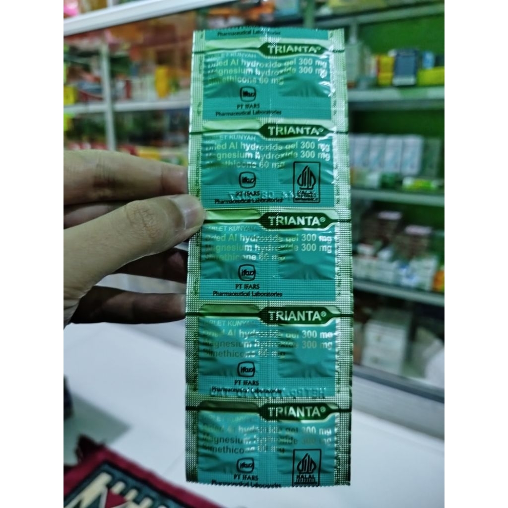 TRIANTA TABLET Kunyah (obat maag, mual, nyeri lambung)