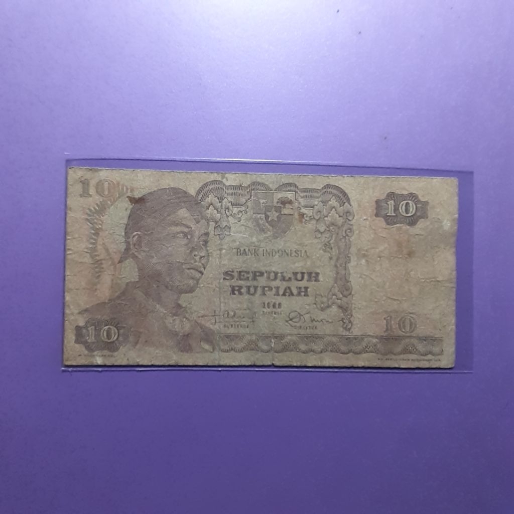 Uang 10 rupiah sudirman