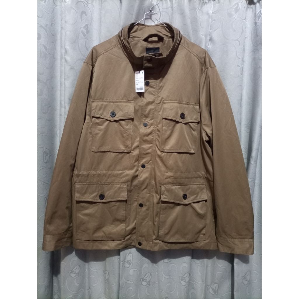 Jaket H&M Man Parka Kasual M65 Original_Brown_Like New_Size Masuk XL
