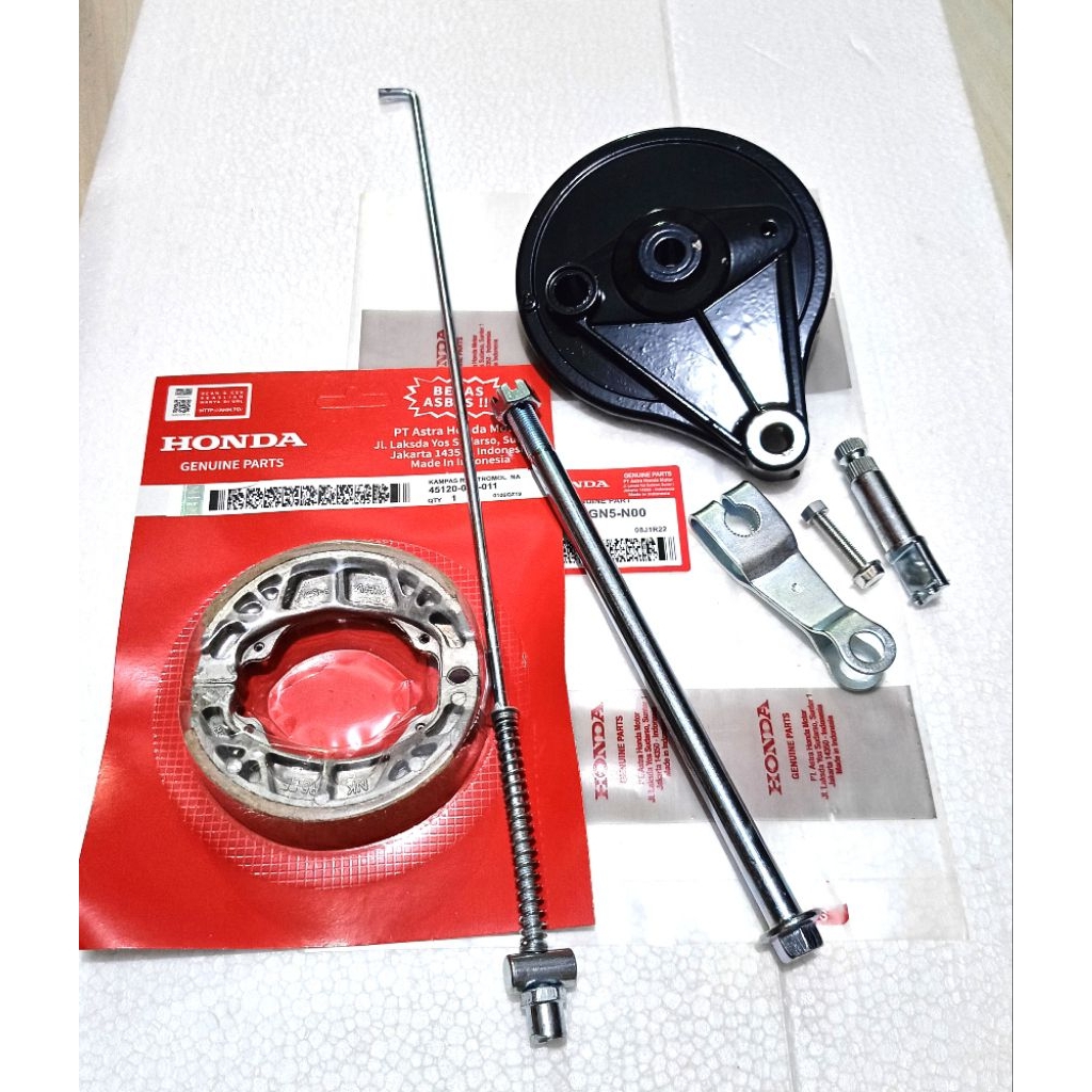 PAKET KOMPLIT PANEL REM BELAKANG TUTUP TROMOL BELAKANG HONDA GRAND PRIMA LEGENDA STAR DLL