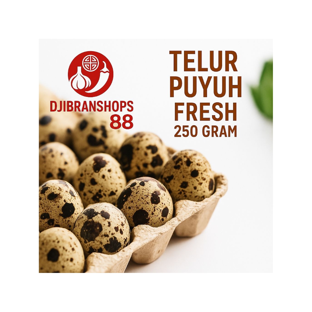 Telur Puyuh Fresh 250 Gram – Telur Segar Berkualitas, Cangkang Bercorak Alami