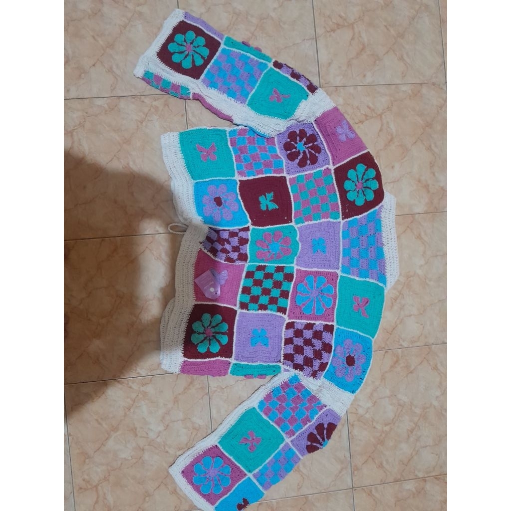 Cardigan Granny Square/Rajut Homemade