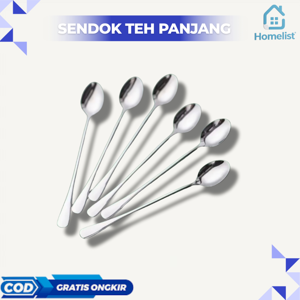 Sendok Teh Stainless / Sendok Teh Korea Gagang Panjang / Sendok Stainless Steel Tebal