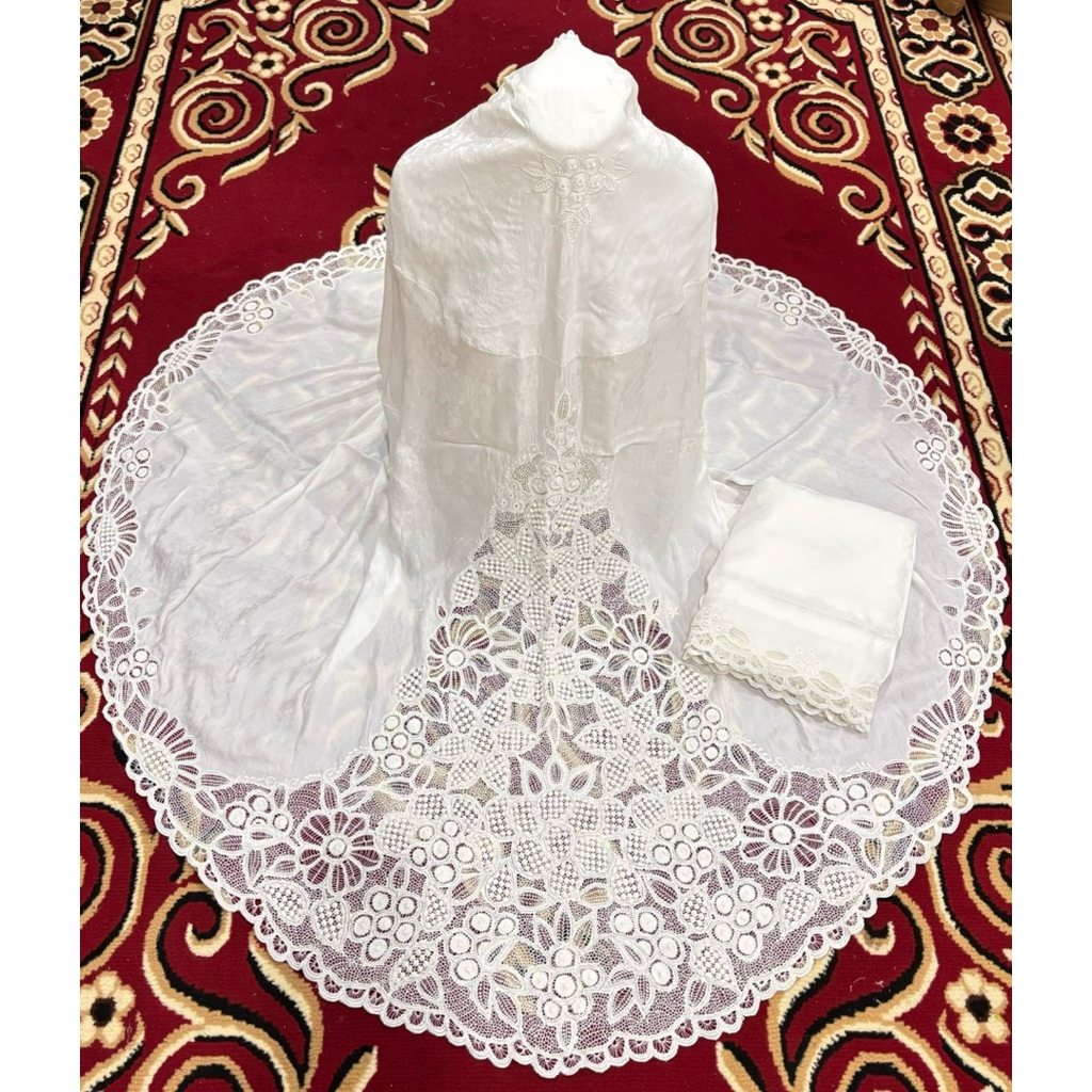 Stelan Mukena Sutra Kerancang Punggung Khas Bukittinggi