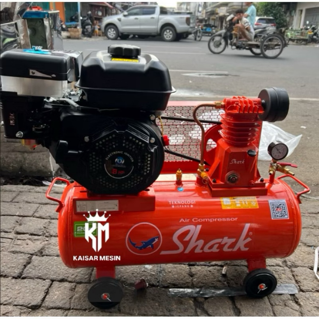 KOMPRESOR SHARK 1/4 LENGKAP MESIN 8HP KOMPRESOR ANGIN LENGKAP MESIN UNTUK CAT DAN TAMBAL BAN