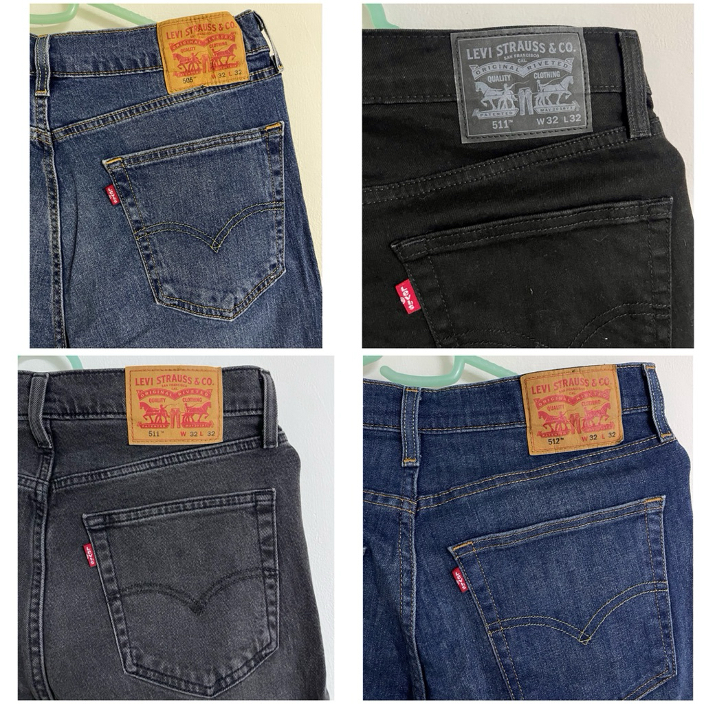 LEVI’S W32 Borongan Sudah Hem Alter - Levis 505 511 & 512 - Celana Jeans Slim Fit Denim Pria