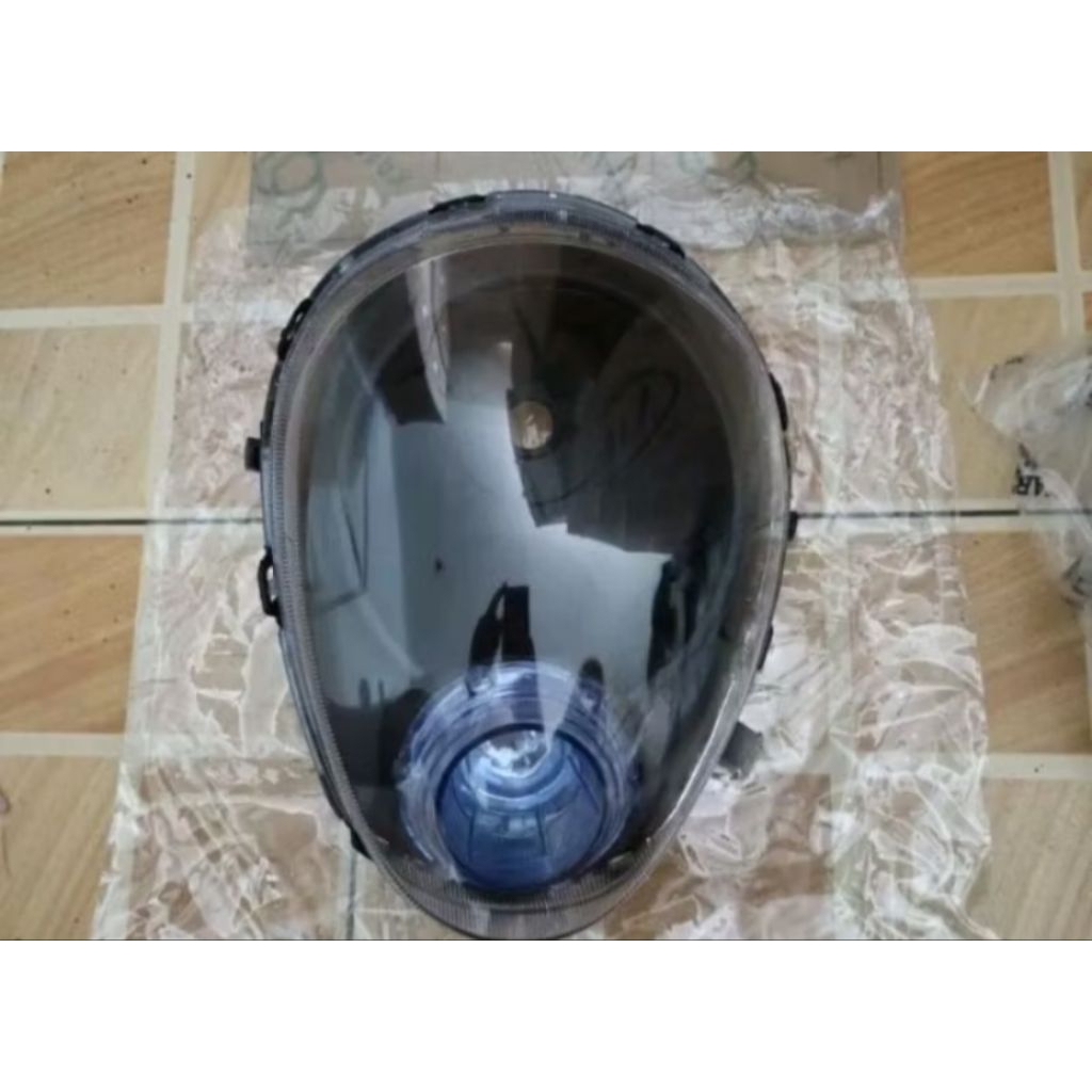 Kedok Reflektor Lampu Depan Scoopy Karbu Lama Custom Hitam Komplit