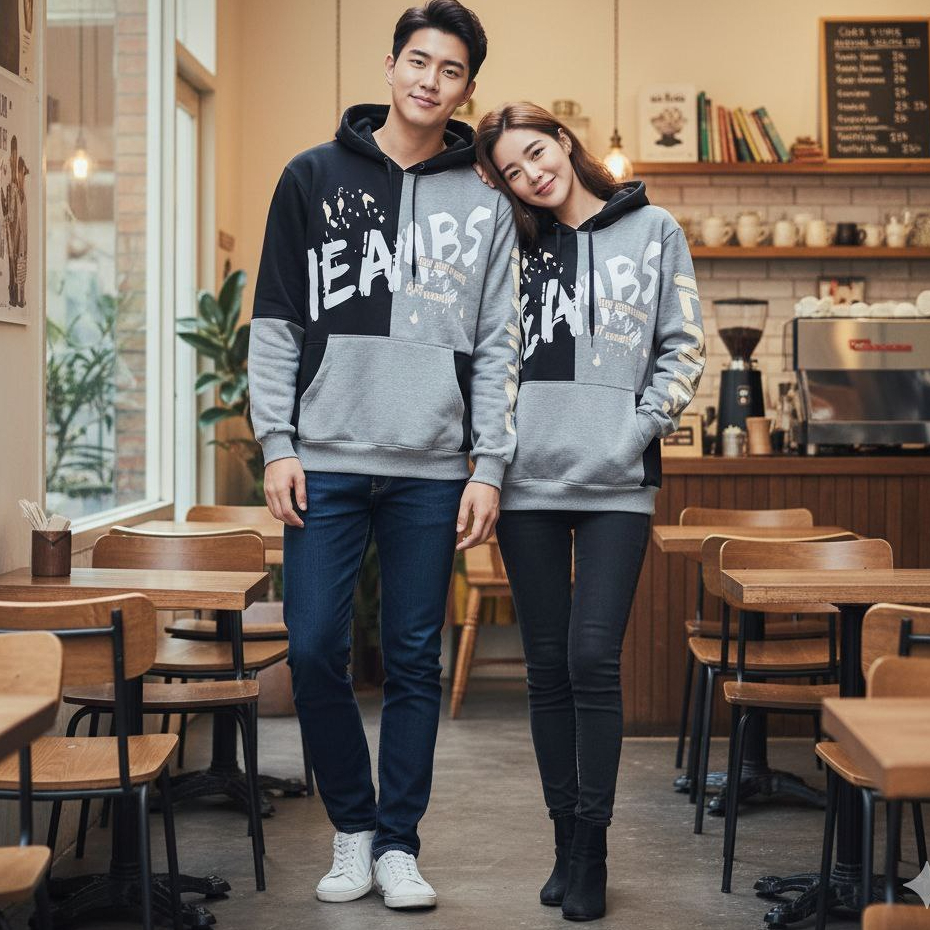 ( isi 2 pcs) Baju couple pasangan terbaru / sweater couple pasangan / hoodie couple pasangan / baju 