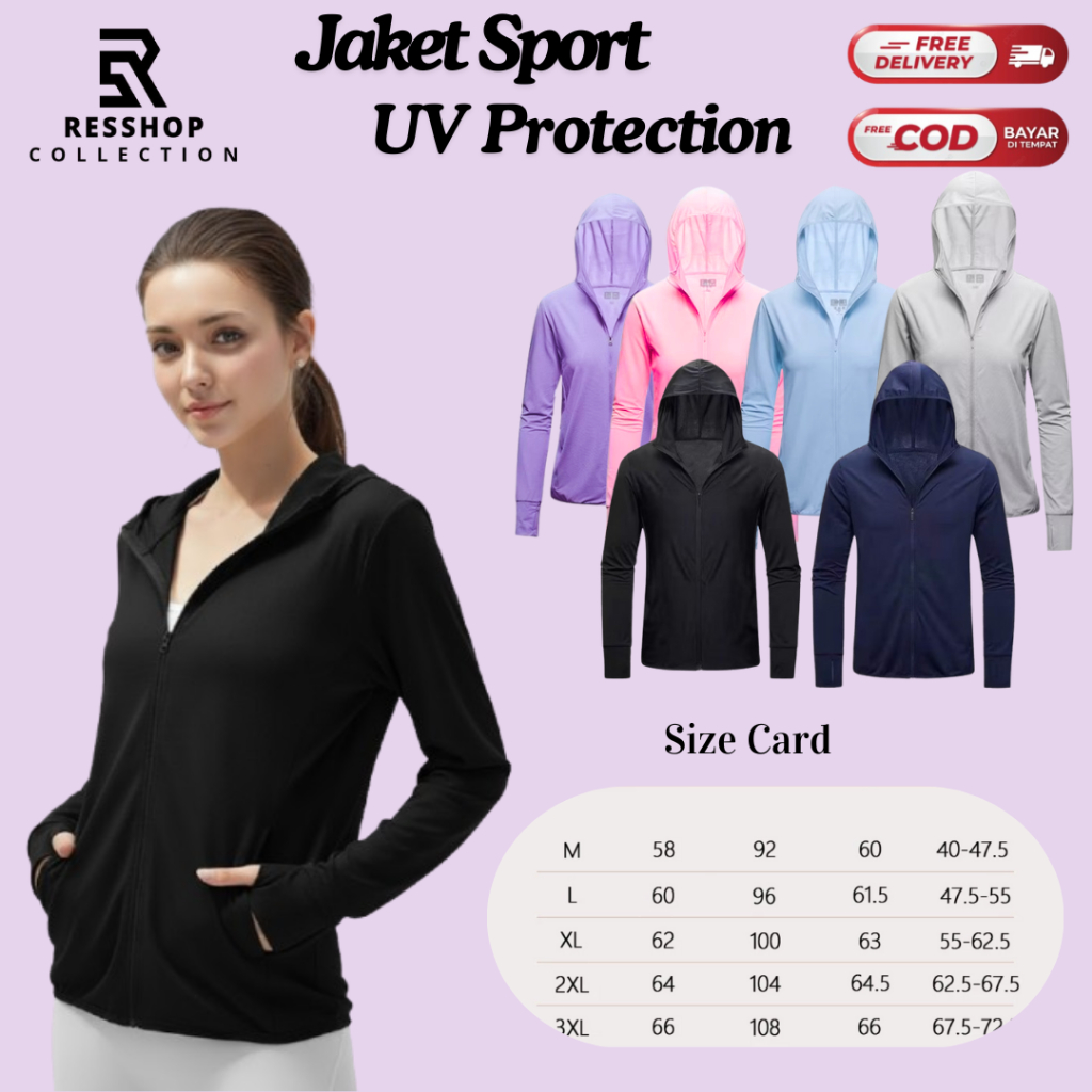 Jaket Anti UV Olahraga Wanita Jaket Running Jaket Sport Fitness GYM Wanita Jaket Sport Airsm Wanita