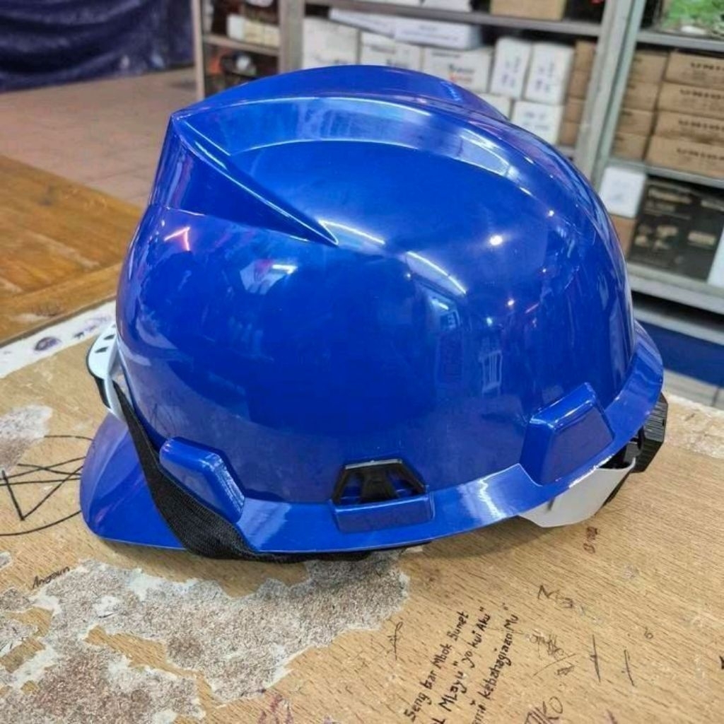 Helm Safety Proyek Berstandar SNI / Helm Kerja Proyek Biru - SNI