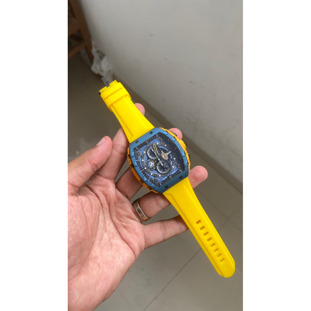 Jam expedition 6782 biru kuning kondisi second