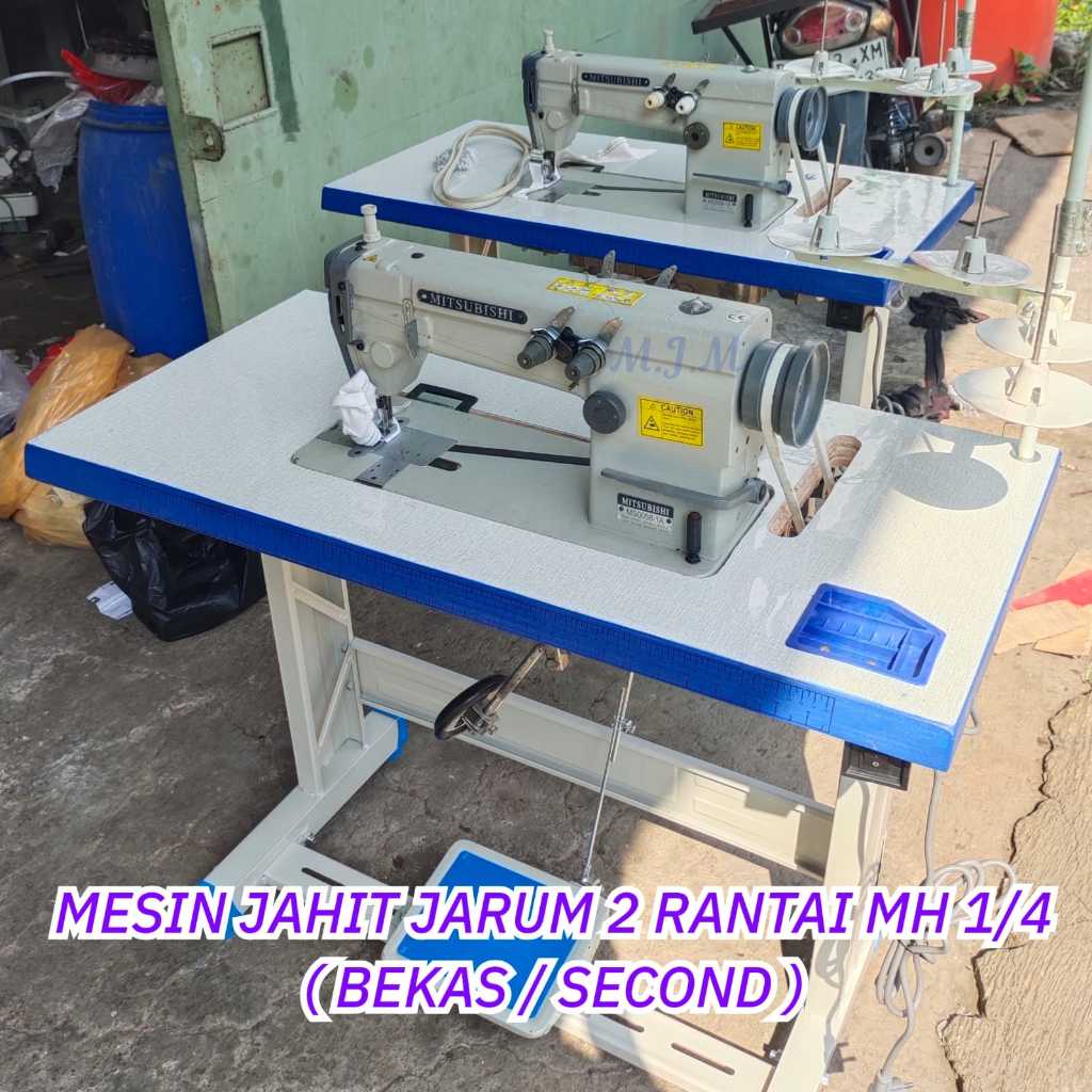 MESIN JAHIT JARUM DUA RANTAI MH HIGH SPEED INDUSTRI / JARUM 2 RANTAI 1/4 ( BEKAS / SECOND )