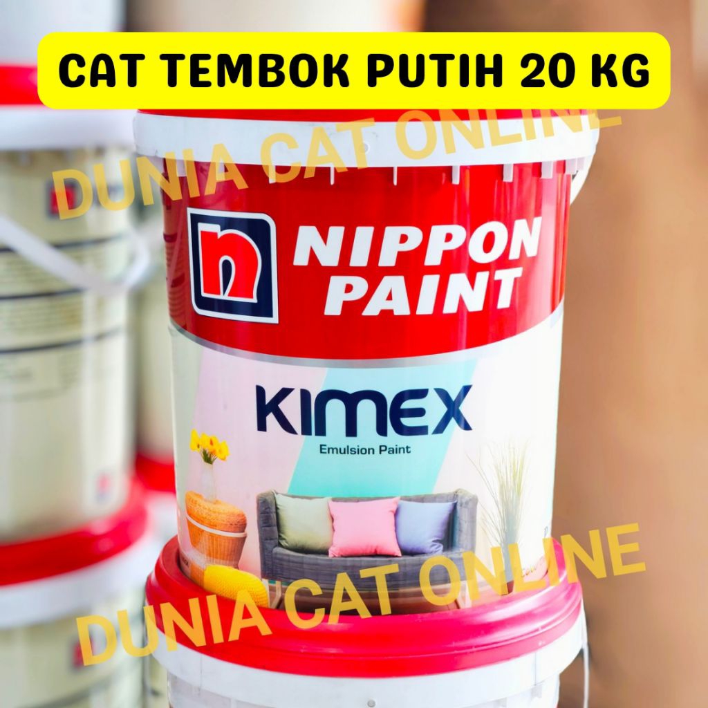 CAT TEMBOK KIMEX 20 KG PUTIH NIPPON PAINT / CAT DINDING INTERIOR EXTERIOR NIPPON