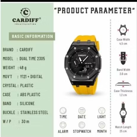 JAM TANGAN CARDIFF 2305 ORIGINAL BERGARANSI