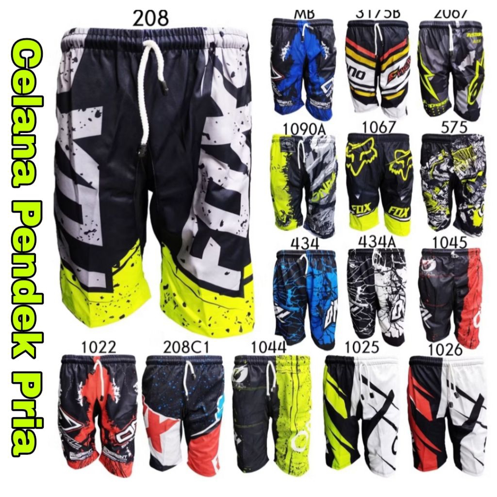 Celana Pendek Pria Motocross Celana Pendek Sepeda Celana Pendek Full Frinting
