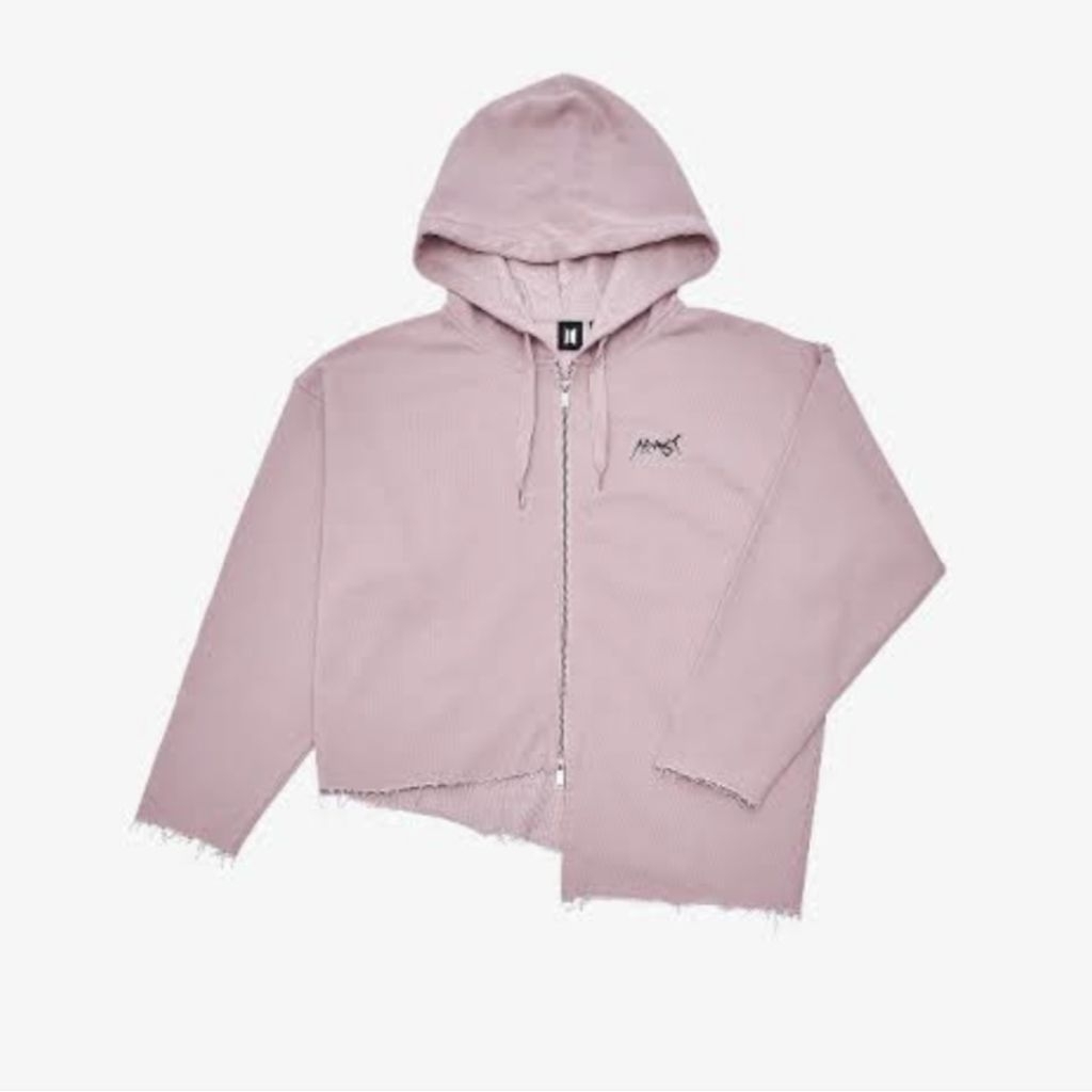 jungkook armyst zip up hoody hoodie jacket pink