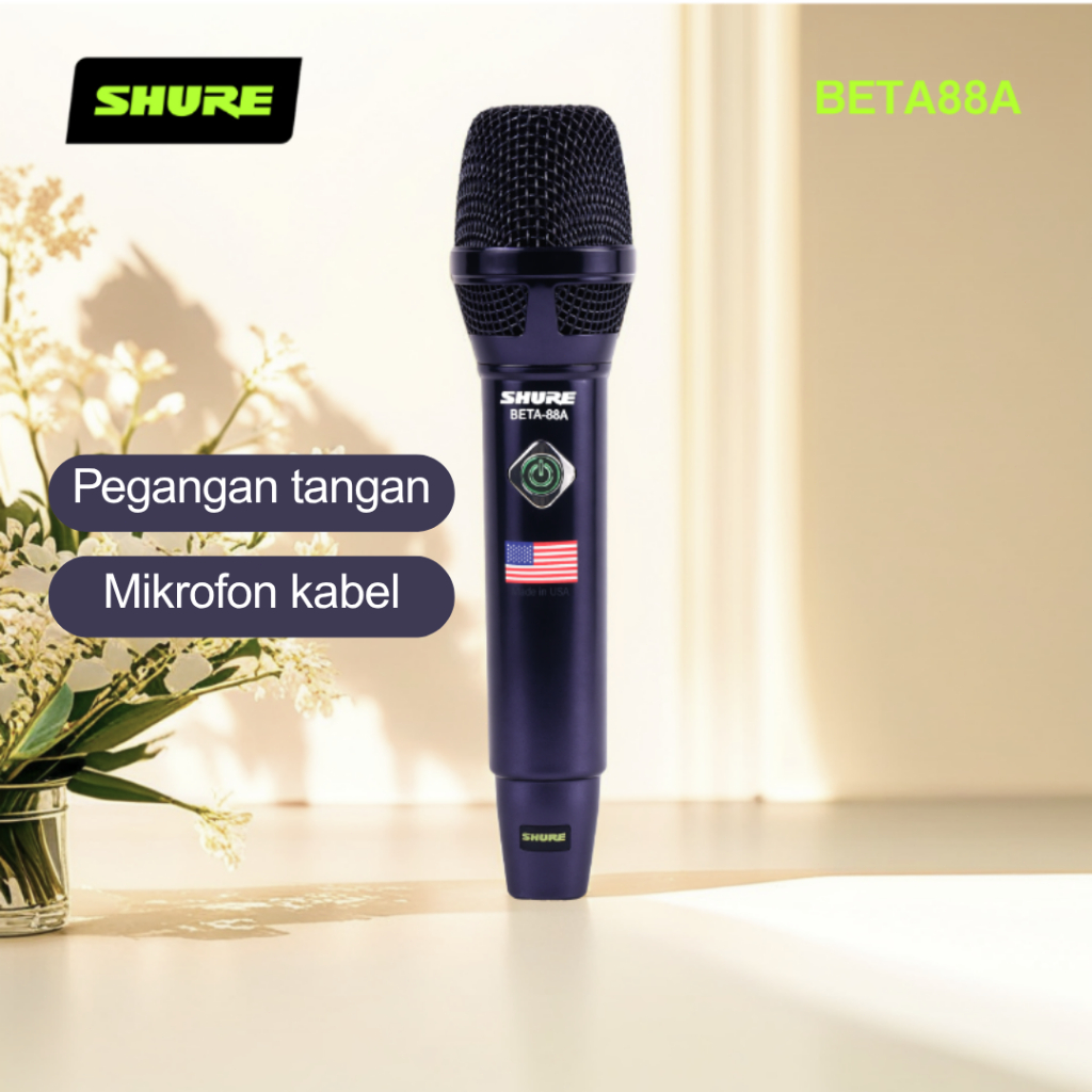 mic karaoke suara jernih kabel dynamic SHURE/BETA-88A original asli untuk vokal