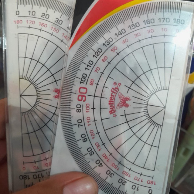 Busur Penggaris / Busur Plastik / Busur Kecil / Busur Derajat