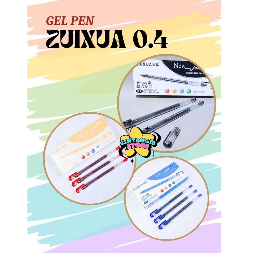 [12PCS] GEL PEN/PULPEN ZUIXUA 0.4