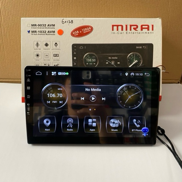 head unit android merek MIRAI 1032 AVM