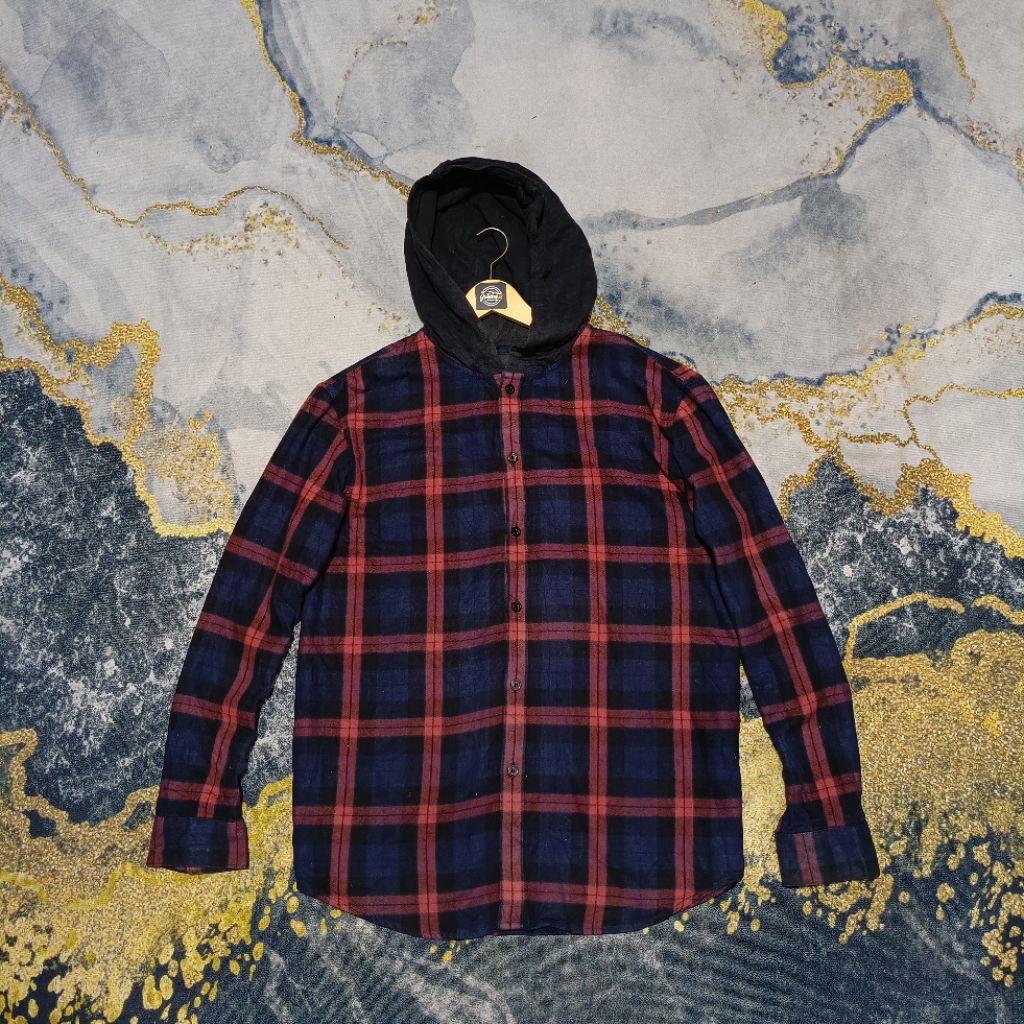 Kemeja Flanel Hoodie TBJ Nearby