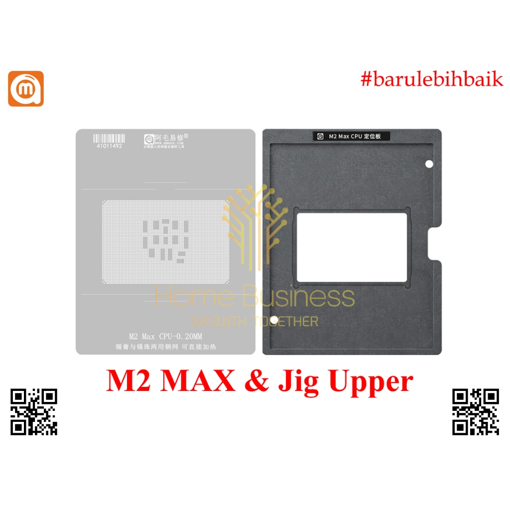 Amaoe Stencil BGA Reballing Apple M2 Max CPU Jig Upper Stencil Stensil Cetakan Tanam Timah VGA Servi