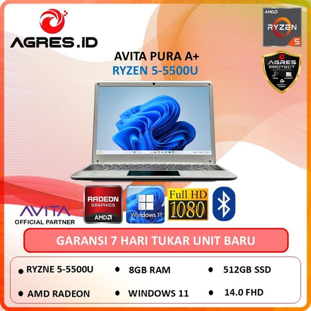 AVITA PURA A+ RYZEN 5 5500 8GB 512GB W11 14.0FHD