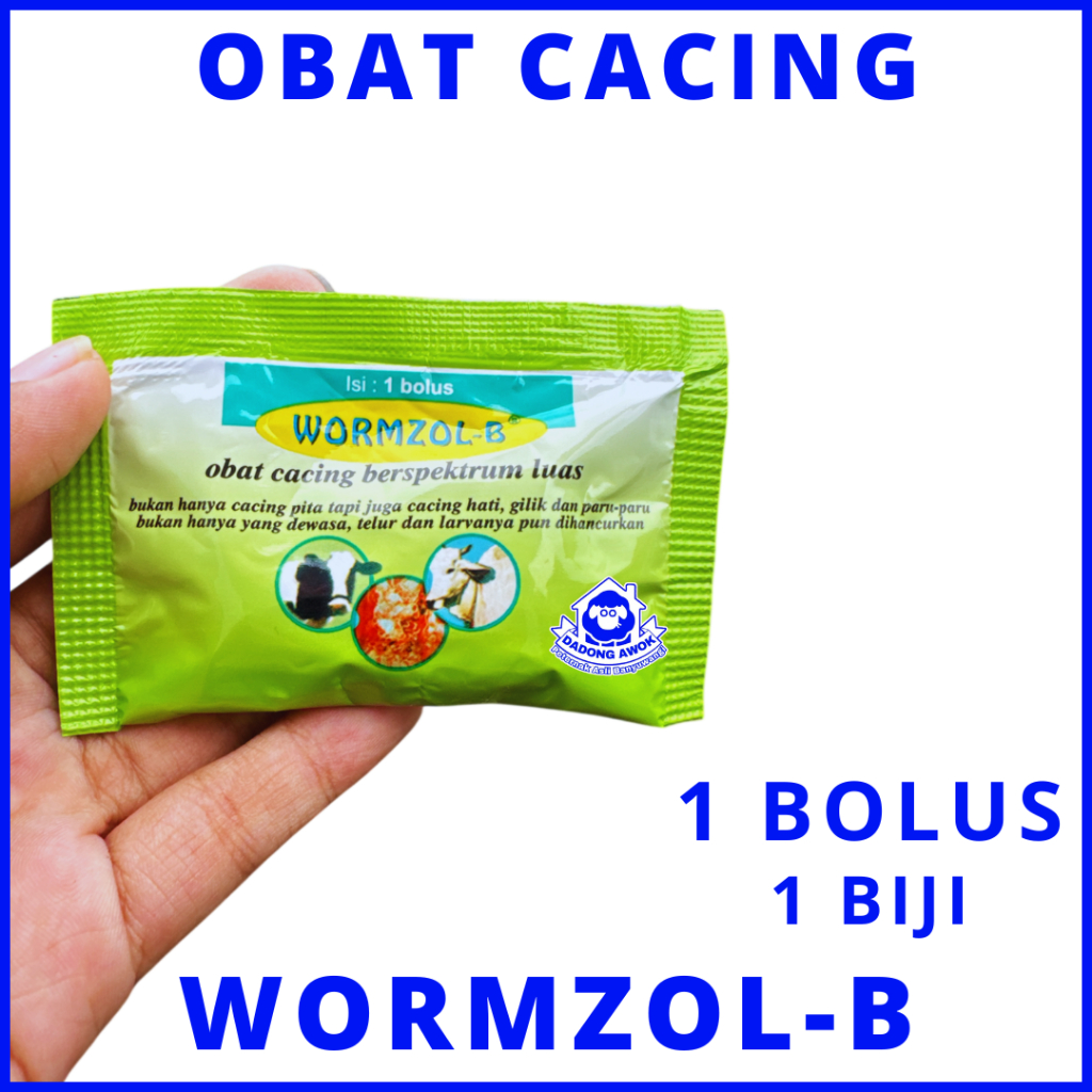OBAT CACING SAPI WORMXOL B 1 BOLUS  eceran - CACING SAPI kambing domba kuda dan Ruminansia wormzol B