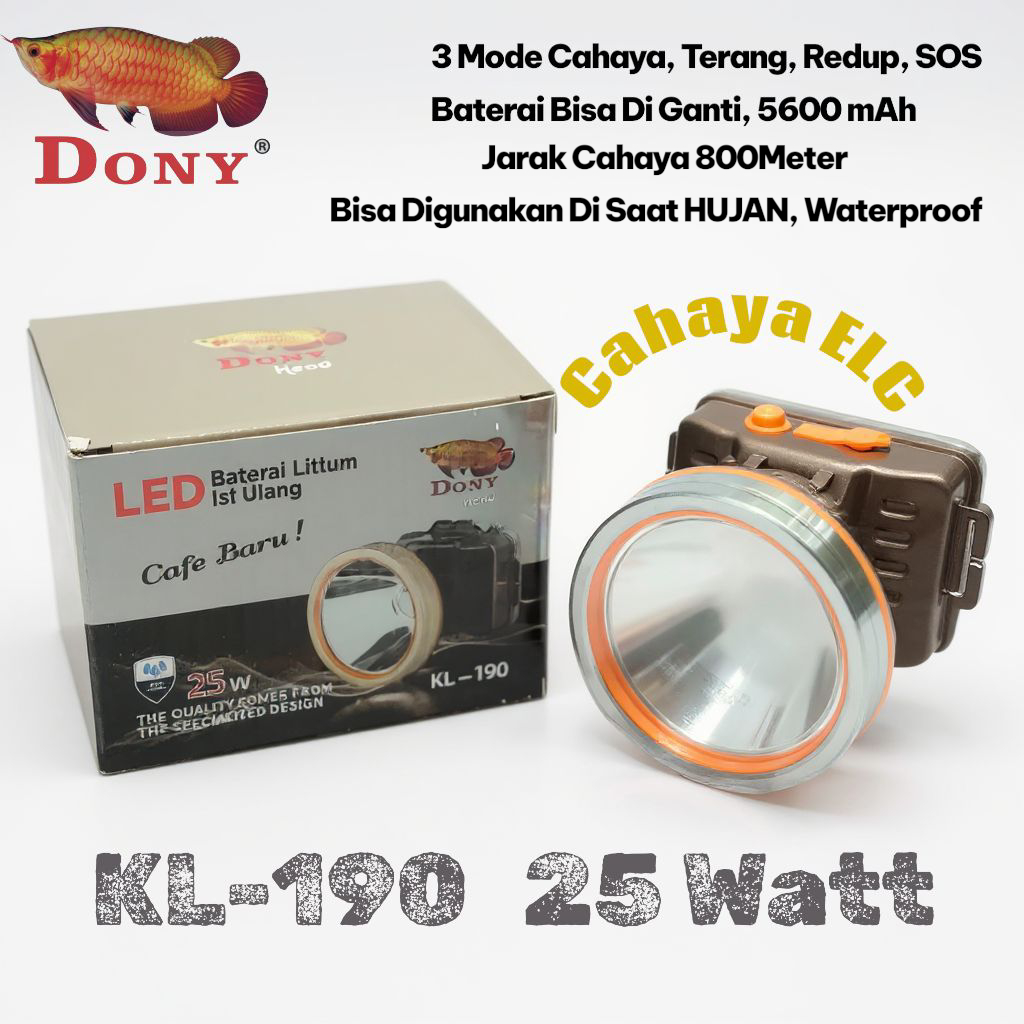 Senter Kepala Dony KL-190 25Watt