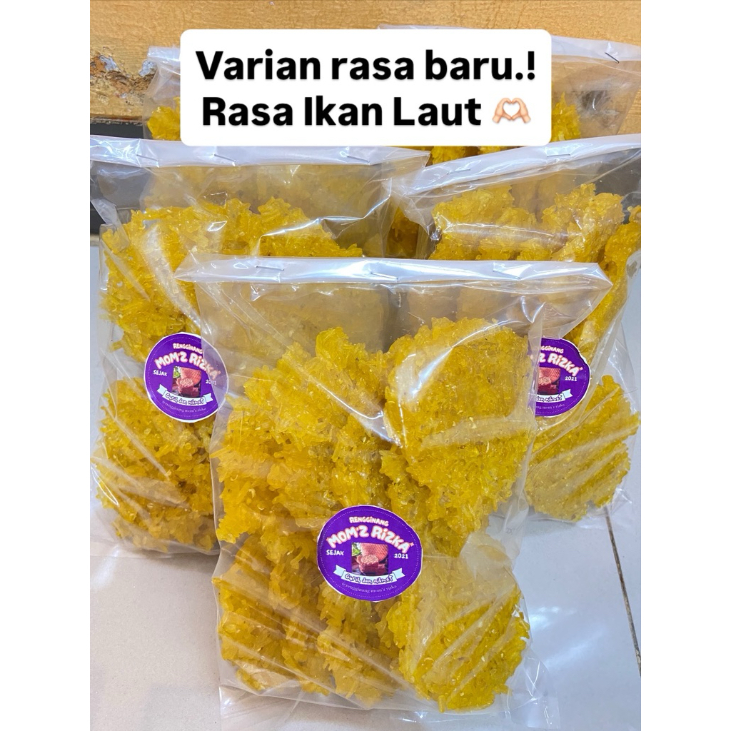 Rengginang mentah rasa ikan laut