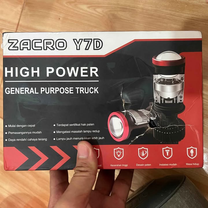 ZACRO Y7D PUTIH H4 MINI PROJECTOR PROJIE