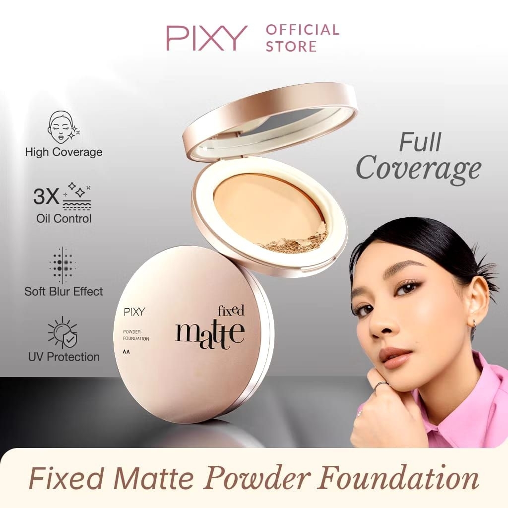 [ NEW LAUNCHING ] PIXY Pixy Fixed Matte Powder Foundation - Fixed Matte Powder Foundation - Pixy Pow