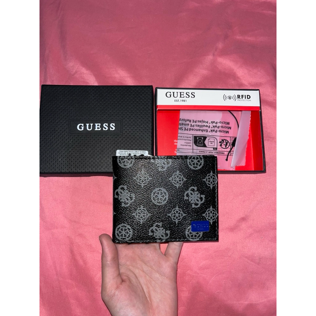 RFID TEMMA SLIMFOLD - DOMPET GUESS ORIGINAL PRIA