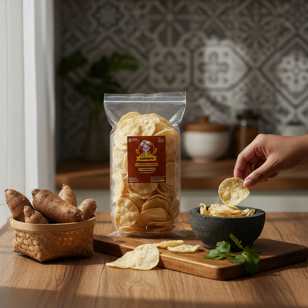 Keripik Combro Mocaf Original 190gr | Cemilan Sehat Halal P-IRT l  Jual Keripik Combro Mocaf Premium