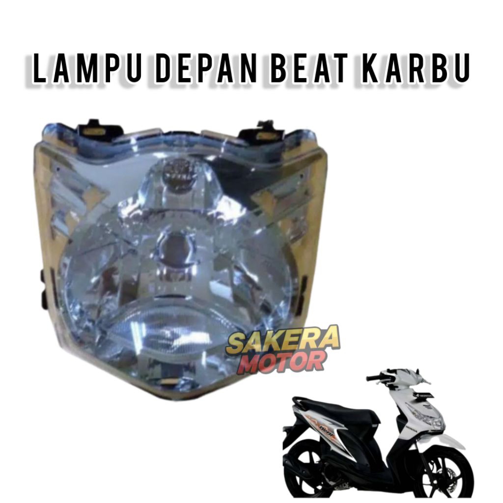 reflektor beat karbu/lampu depan beat karbu