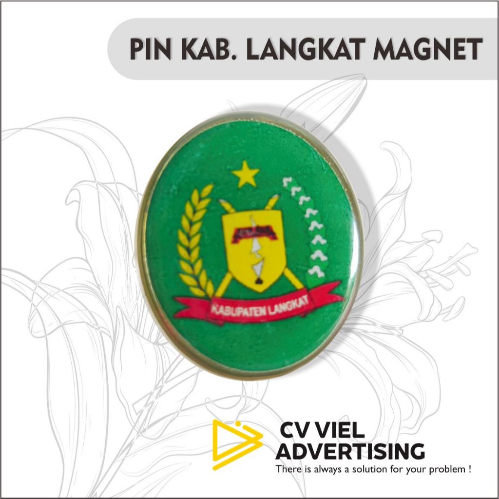 PIN KUNINGAN KABUPATEN LANGKAT / PIN RESIN LANGKAT