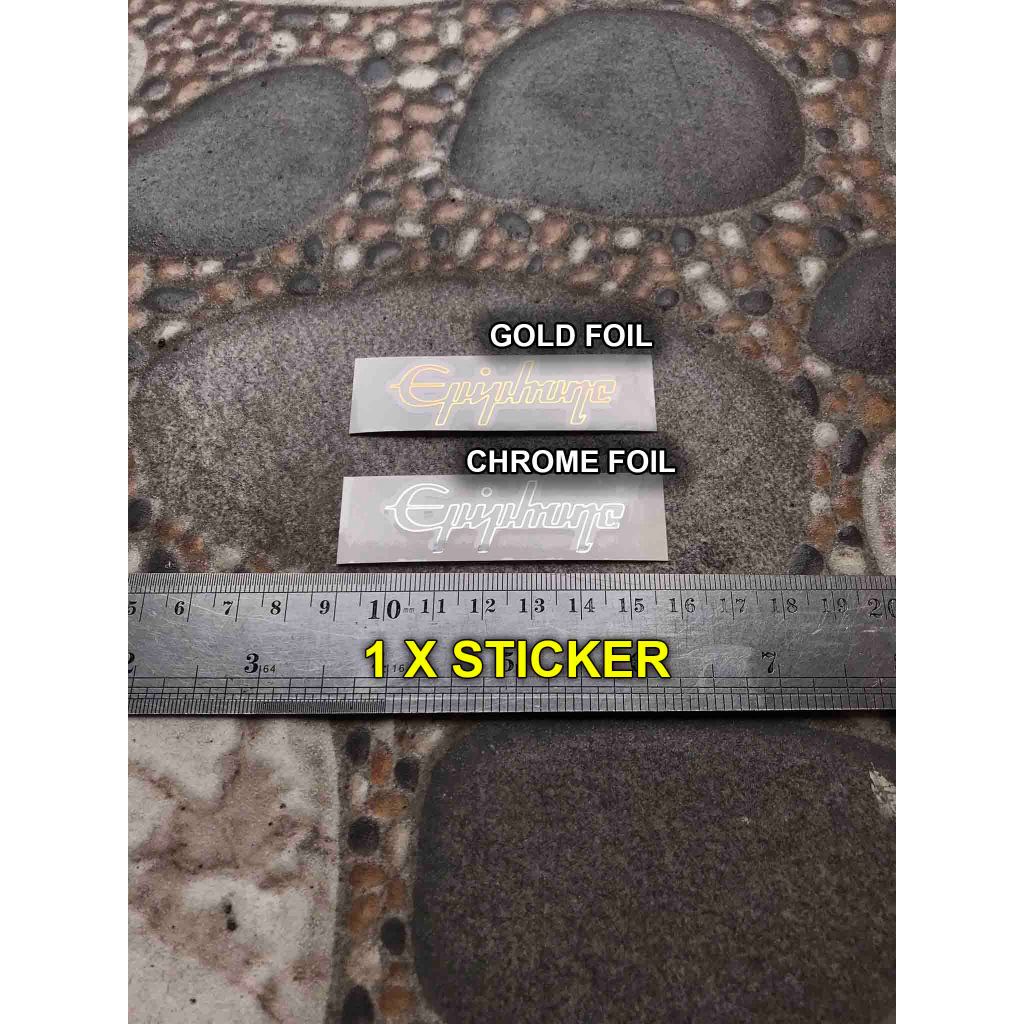 Sticker Logo Tulisan Epiphone Gothic Series Gitar Lespaul Goth Sg Lp Es Headstock Elektrik Decal Aku