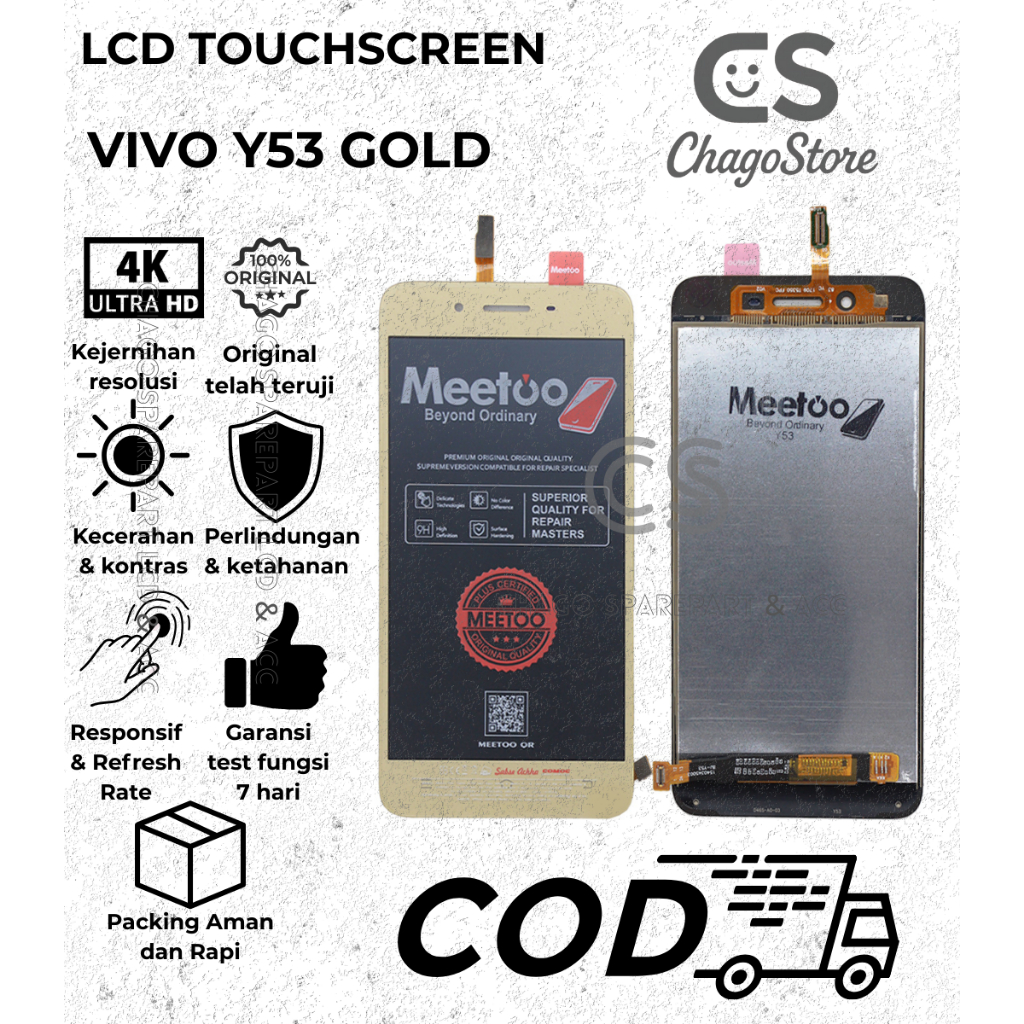 LCD TOUCHSCREEN VIVO Y53 GOLD FULLSET