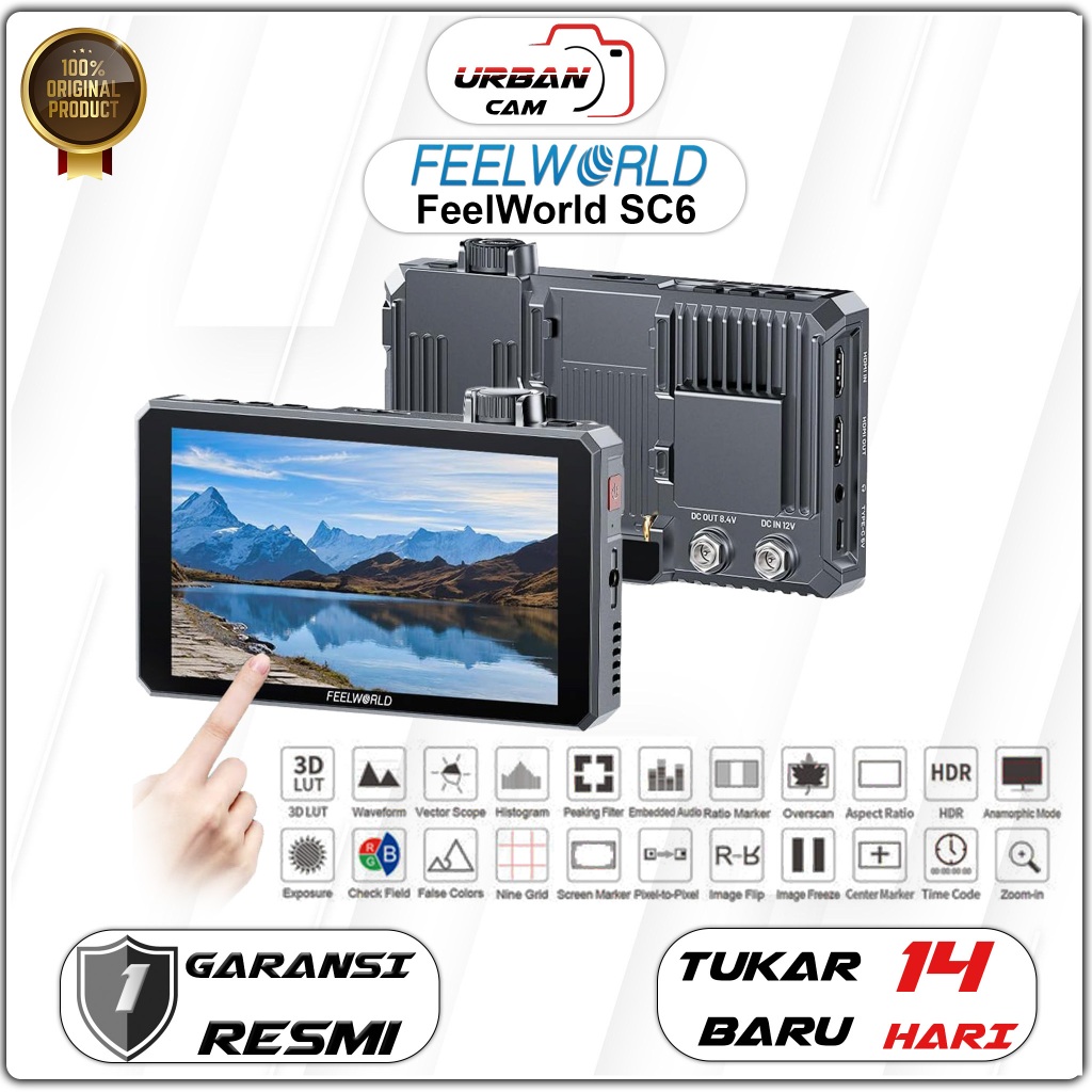 FeelWorld SC6 6" HDMI SDI High-Bright Onboard Monitor / FeelWorld 6 inch SC6 / FeelWorld SC 6