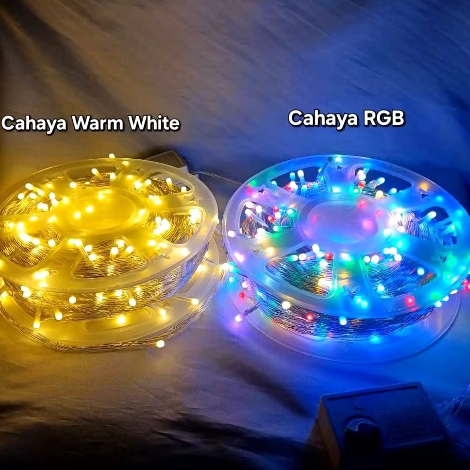 Lampu Natal Kabel Bening outdoor 50M /LAMPU Hias Pohon Natal 50 Meter outdoor