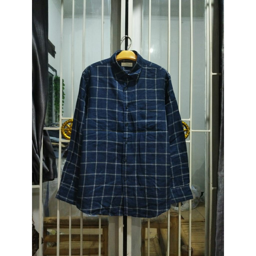 kemeja linen topten L casual pria murah terlaris