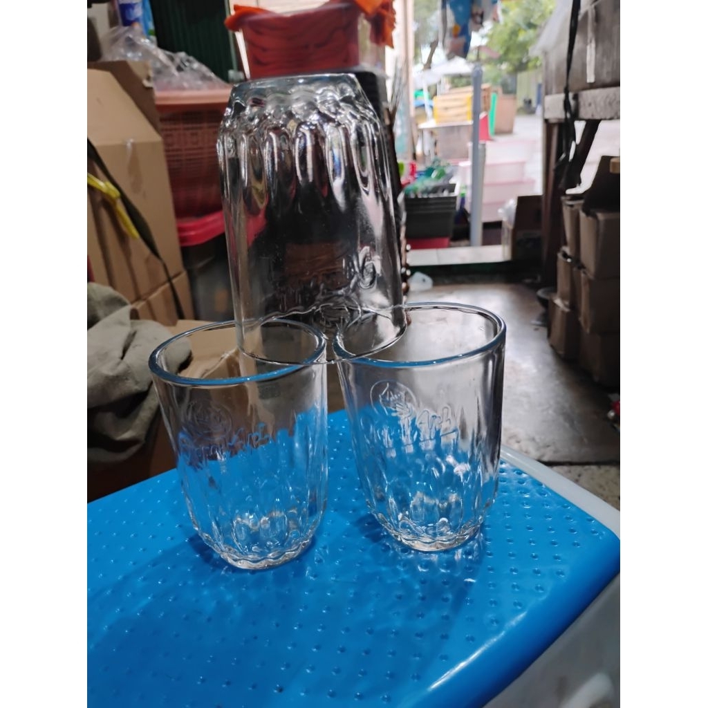 (6pcs)gelas kopi kapal api, gelas kopi polos