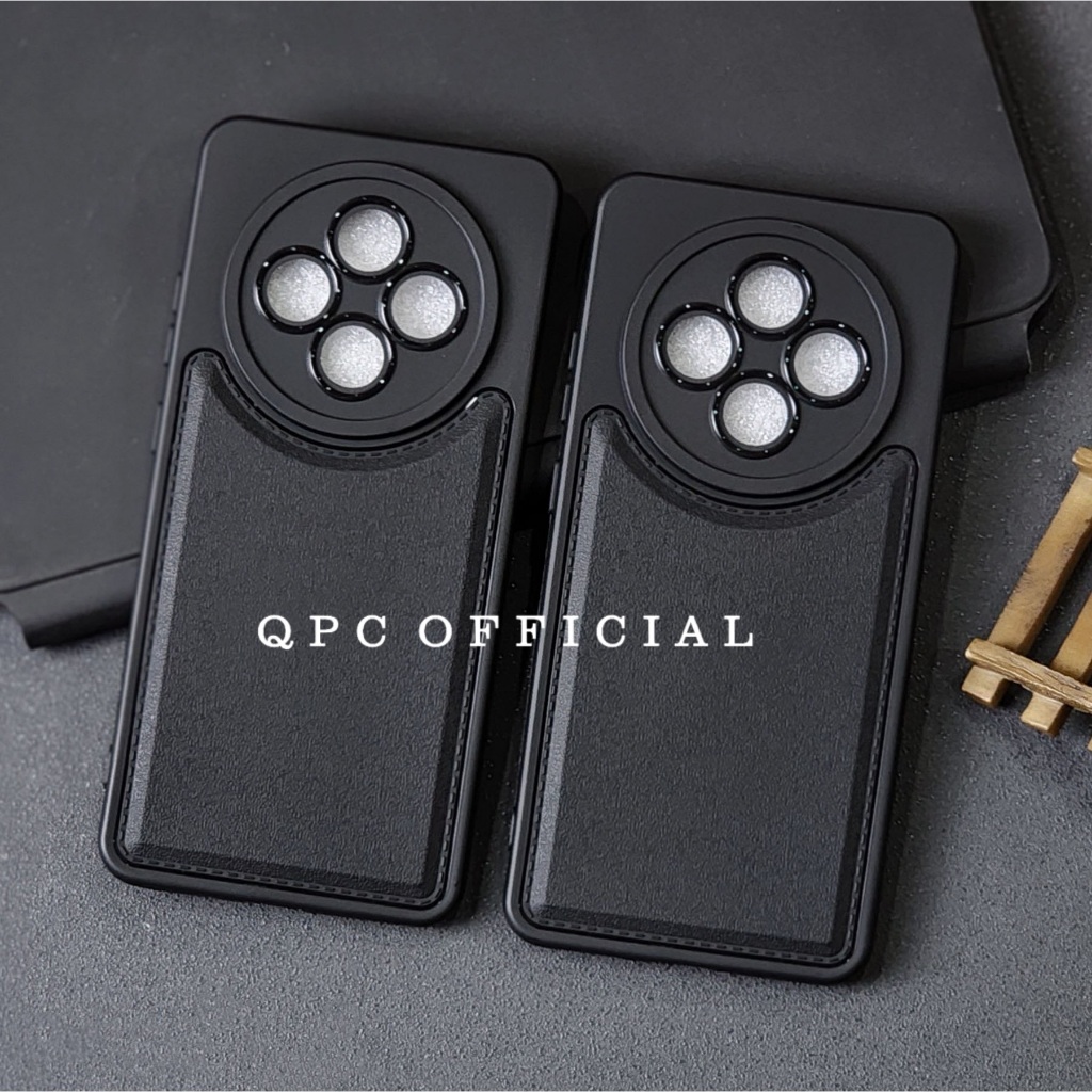 Oppo Reno 12F Oppo Reno 13 5G Oppo Reno 13F Case Leather Pro Kamera Black Oppo Reno 12F Oppo Reno 13