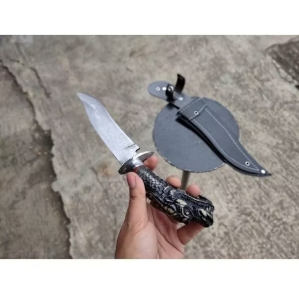 Pisau Dapur Pisau Badik Naga Resin Baja Per Terlaris