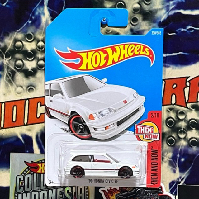 DIECAST HOT WHEELS 90 HONDA CIVIC EF WHITE COLLECTOR