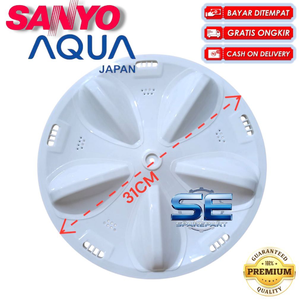 PULSATOR MESIN CUCI SANYO 1 TABUNG TOP LOADINH 31CM AZ11 ASWA76HT ASW-A76 HT
