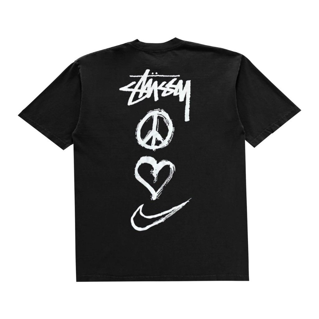 T-SHIRT STUSSY X NIKE LOGO HITAM PREMIUM FULLTAG