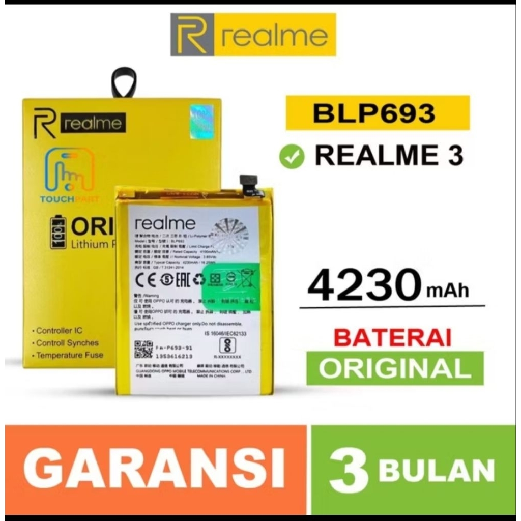 BATRE BATERAI BATRE Batrai Realme 3 Pro BLP713  / Batrei Realme 3 BLP 693